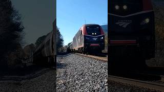 Charger 332 leading Amtrak Silver Star train P092 approaches Raleigh NC at Powell Drive 