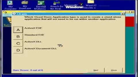 Keystone Learning: Visual Basic 6 Level 1 Chapter 1 Quiz
