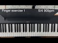 Piano Finger Exercise 1 - Right hand | Cmaj 1 octave