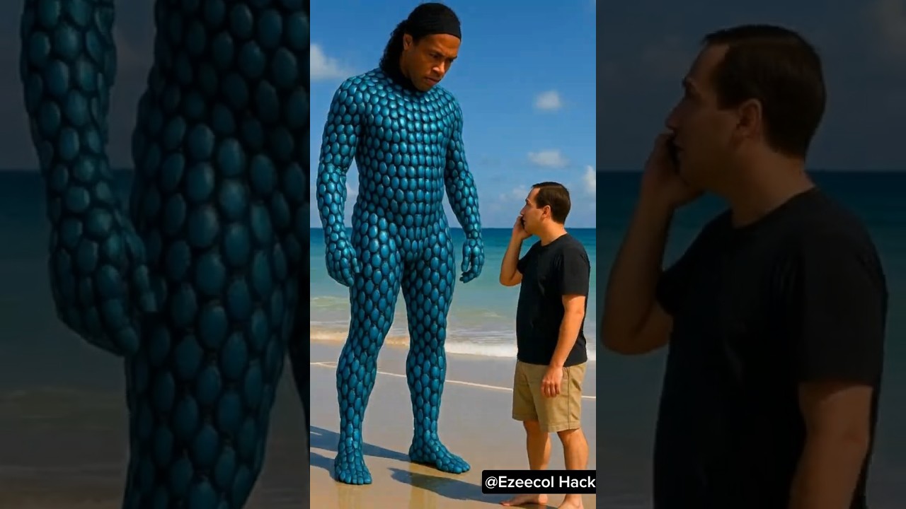 Ronaldinho covered in millions of skyblue beetls saved by farmer 