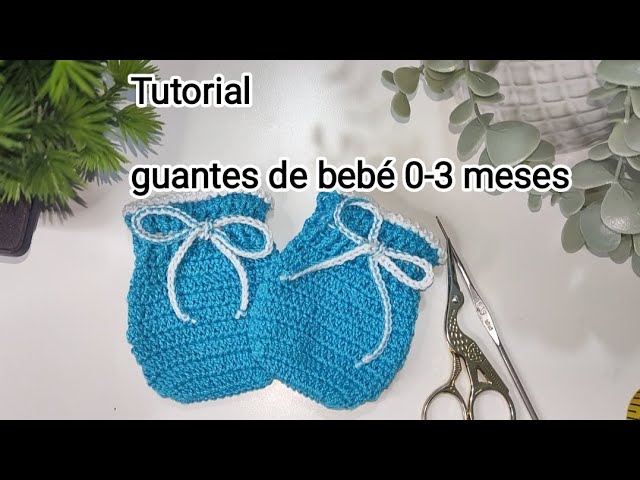 MANOPLAS n°1 crochet bebé (recién nacido) abanico y Relieve - Tutorial paso  a paso - Moda a Crochet 