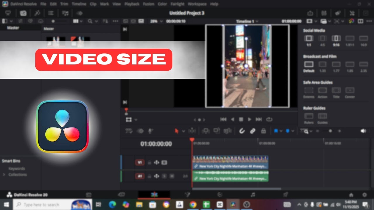 How To Change Video Size in Davinci Resolve | Resize Video | Davinci ...