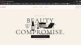 Elane Cosmetics Immersive 3D Beauty Website Experience