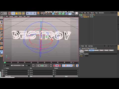Cinema 4D tutorial - Exploding text