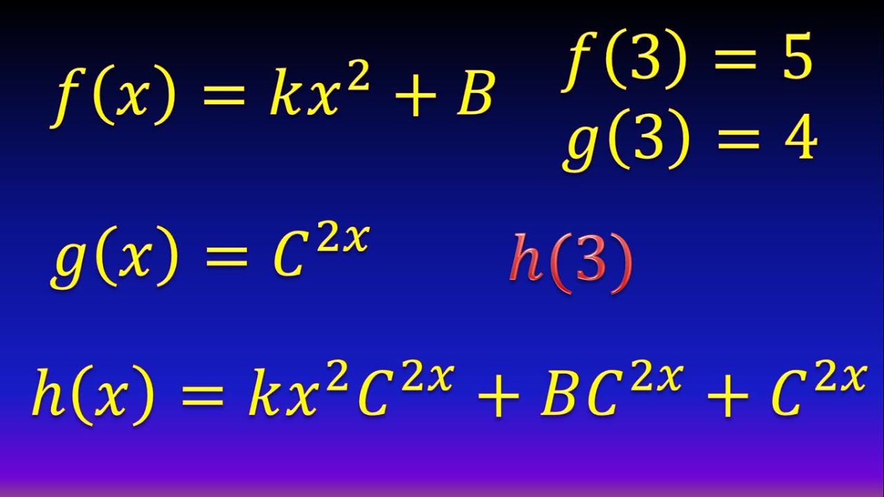 Operaciones Con Funciones Encontrar H Dadas F Y G Youtube