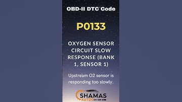 P0133: OBD-II DTC CODE, Oxygen Sensor Circuit Slow Response #autodiagnostics,#car,#carsensors ,