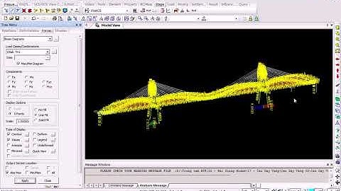 HD Midas Phân tích kết quả cầu dây văng
