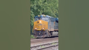 Two CSX on an intermodal #railroad #railfan #railway #train #csx