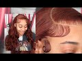 How To Install Transparent Lace on Lighter Skin Tones | Brown/Red Frontal Wig Ft Hermosa Hair