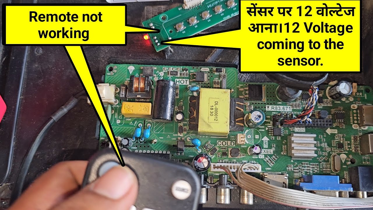 China LED TV remote not working T.R83.671 REMOTE NOT WORKING China LED TV sensor repair