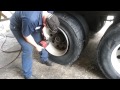 Changing tire at the TA truck stop in St. Johns Florida