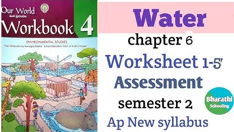 Water workbook|| Our world class 4|| evs||chapter 6 apscert
