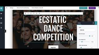 Eventcreate Support Edit Text In Custom Website