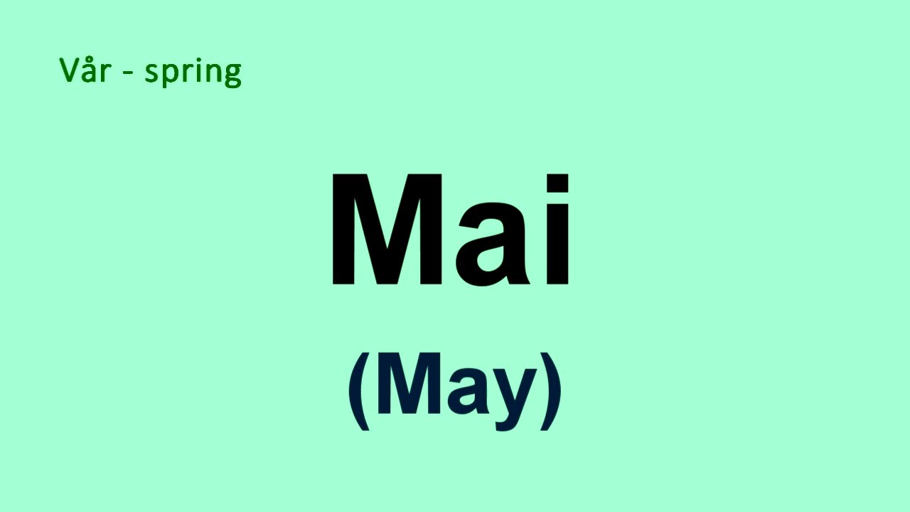 Learn Norwegian for beginners - Months of the Year