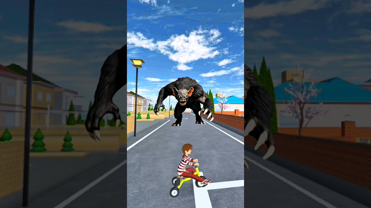 mio was scared 😦😰 Sakura school simulator game 