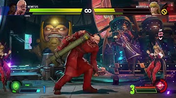 MARVEL VS. CAPCOM: INFINITE Chris & Nemesis vs Jedah & Morrigan