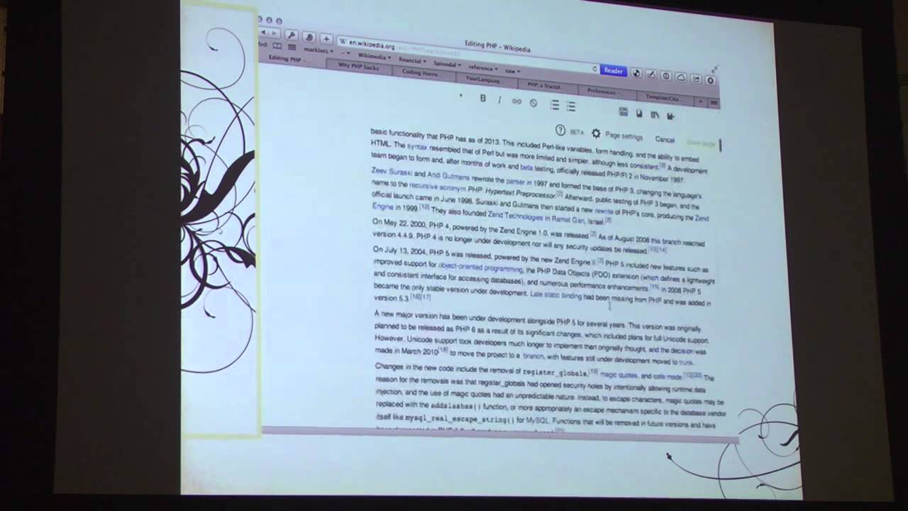 NEPHP 2013 - Closing Keynote: Ten Evil Things- Features Engineering At Wikipedia - Terry Chay