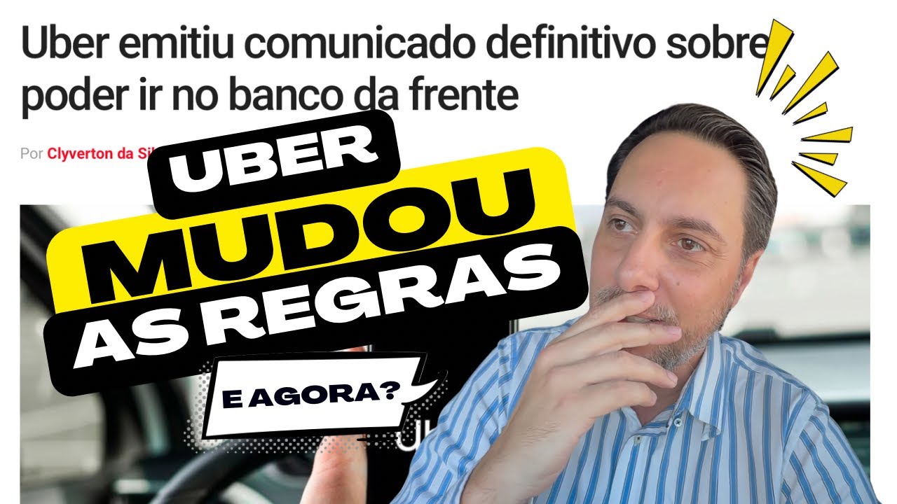 🚨 UBER MUDA REGRA DO BANCO DA FRENTE E DEIXA MOTORISTAS EM ALERTA!