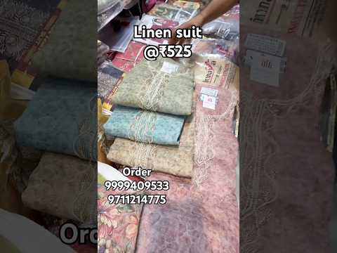 Linen cotton के सूट लो हैंडवर्क के साथ सिर्फ ₹525 मे #onlineshopping #wholesale #ladiessuits #delhi