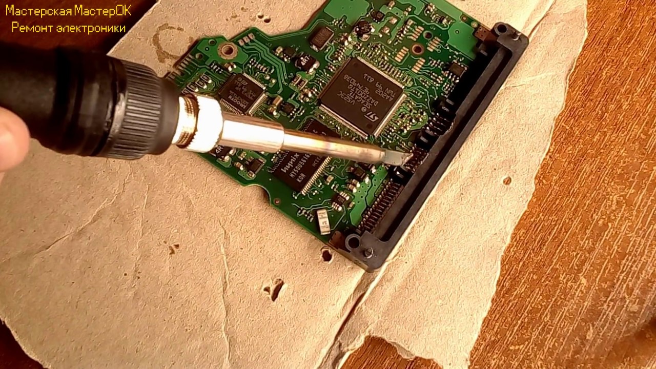 Восстановление оторванного разъема SATA данных. Перепайка ...