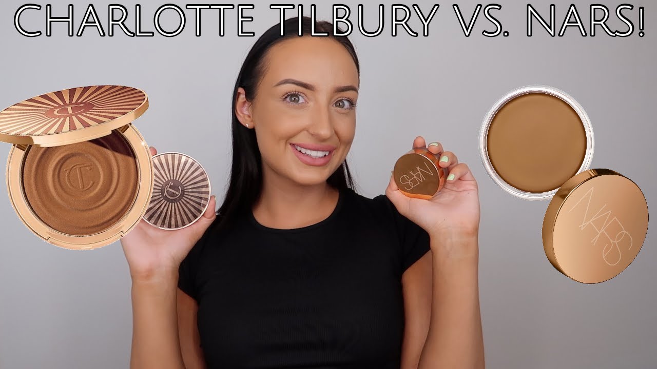 NARS Laguna Bronzing Cream vs. Charlotte Tilbury Beautiful Skin Sunkissed Glow Bronzer!