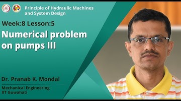Lec 38: Numerical problem on pumps III