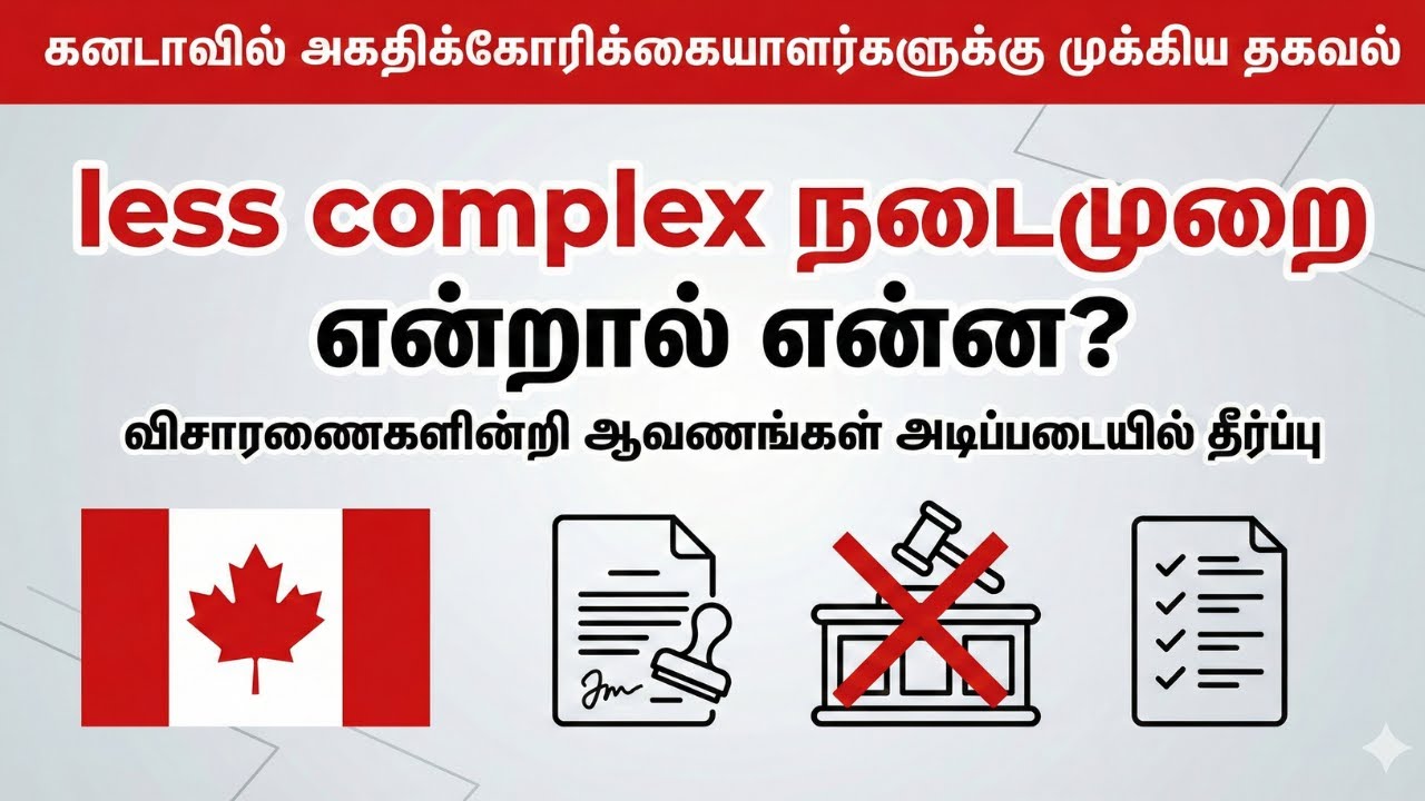 Less Complex நடைமுறை என்றால் என்ன? கனடாவில் அகதிக் கோரிக்கையாளர்கள் ...