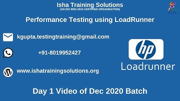 Performance Testing using LoadRunner Day 1. Pls contact or whatsapp us on +91-8019952427 to enroll