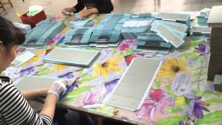 Gift box manufacturing - adding glue and folding