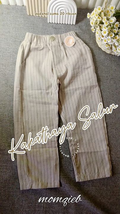 asli celana salur ini cakep #shoppehaul #celanaanak