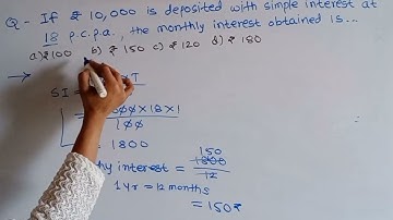 Simple Interest practice questions video -5th std
