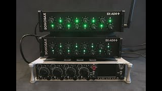 SONOSAX SX-AD8+ to Sound Devices recorder via DANTE