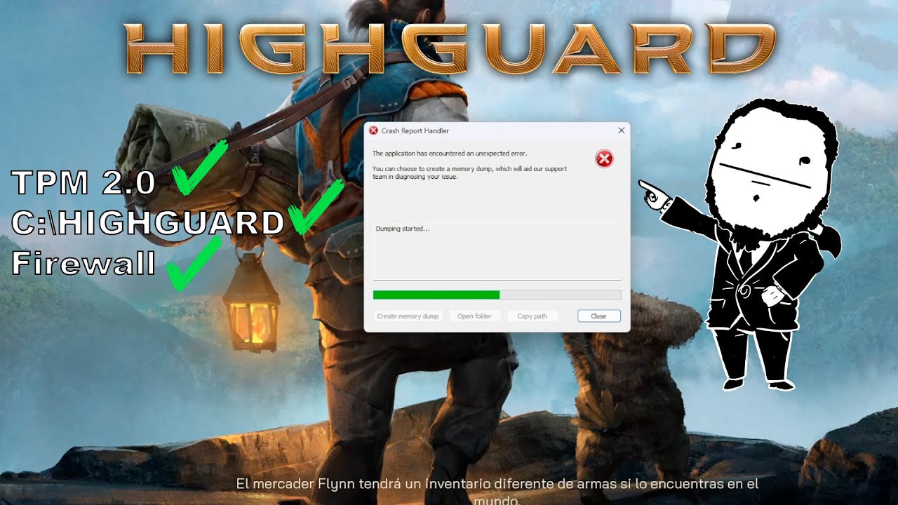 ¿ Cómo solucionar el crash al iniciar el HighGuard ? | Crash Report Handle | Crash FIX