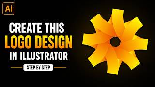 Create This Stunning Ribbon Logo in Adobe Illustrator | Step-by-Step Tutorial #shorts