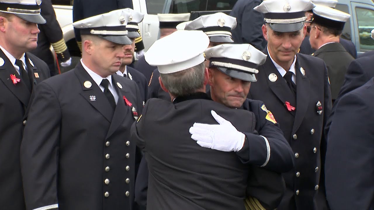 Hundreds of firefighters attend wake of fallen Worcester Fire Lt. Jason Menard