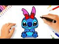 HOW TO DRAW CUTE STITCH EASY