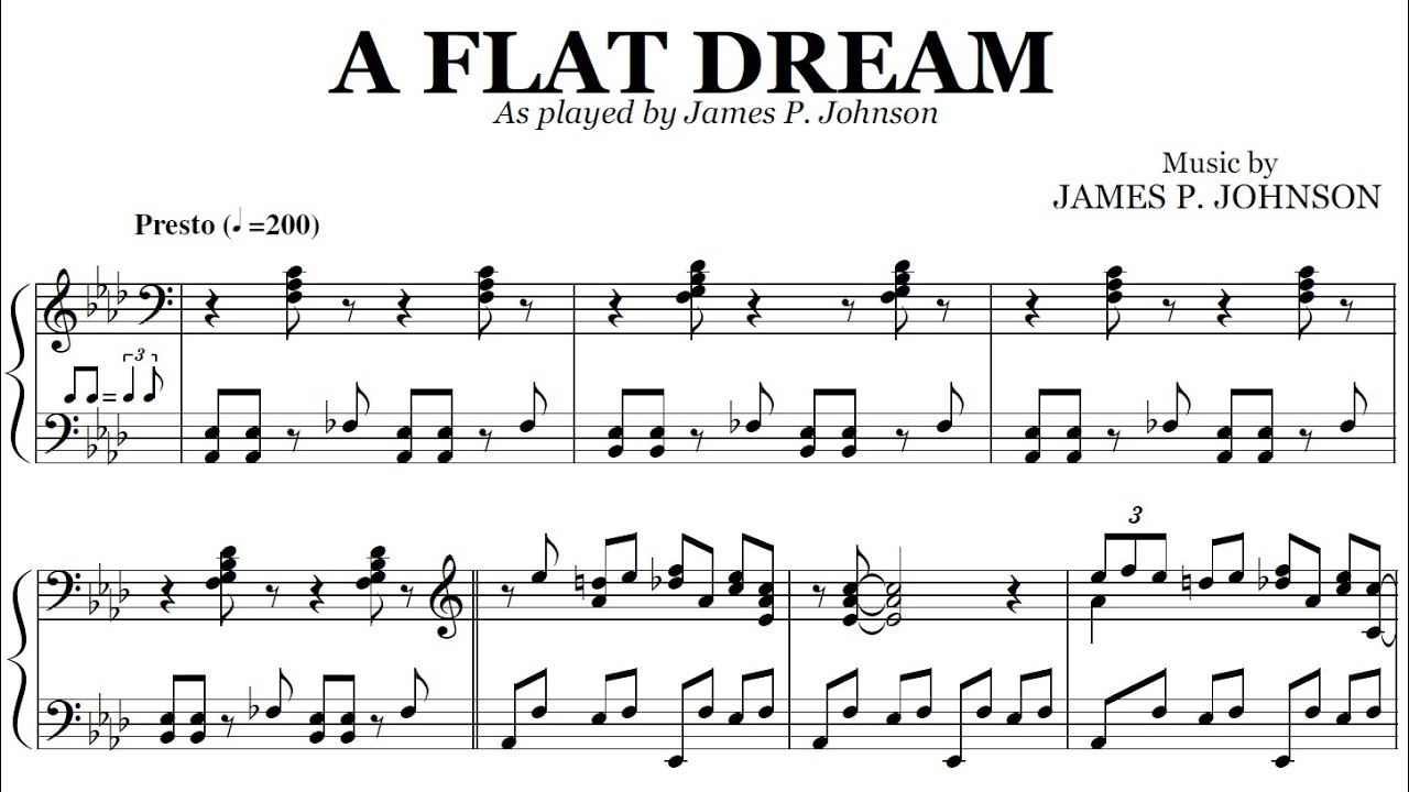 James P. Johnson - A Flat Dream (1939) | Transcription
