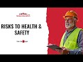 Level 6 NVQ CSM - RISKS TO HEALTH & SAFETY