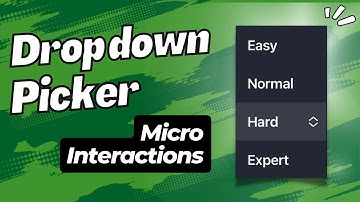 SwiftUI: Drop Down Picker - Micro Interactions - Xcode 14 - SwiftUI Tutorials