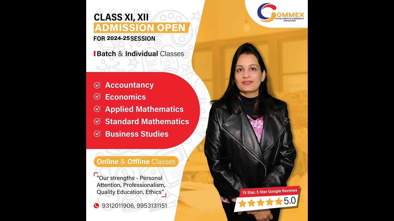 XI-XII Commerce Coaching by Chartered Accountants and experts