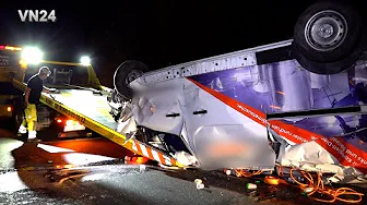 VN24 - Two vans overturn in accident on A2 near Dortmund