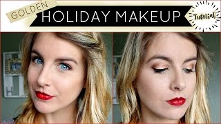 Holiday Makeup Tutorial | Gold & Glam
