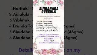 SIMHANADA GUGGULU #ayurveda #arthritis #gulbarga #simhanadaguggulu