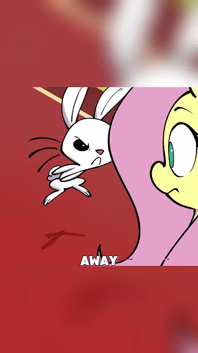 Angel actually got into a fight with Fluttershy over a dish #mylittlepony #cartoon