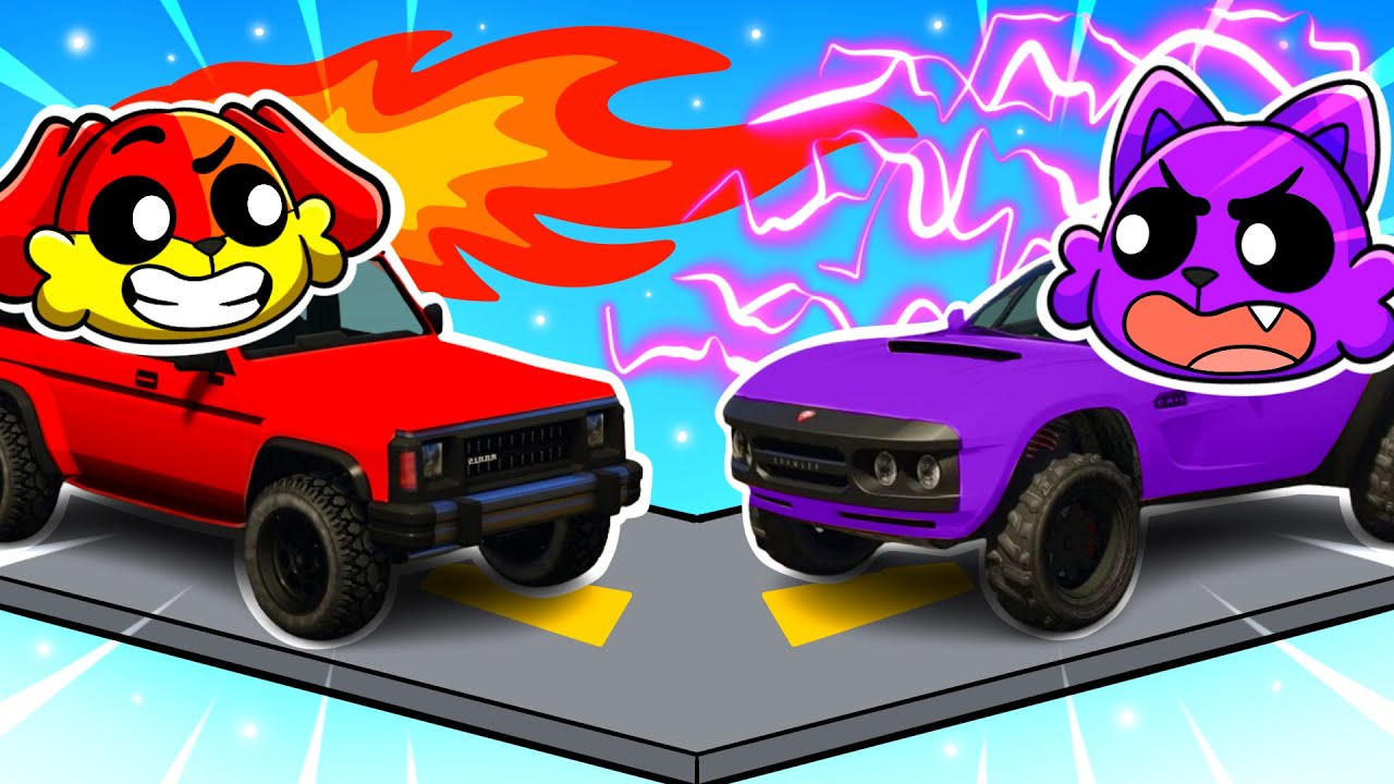 Catnap vs Dogday! Revanche na Corrida VAI E VOLTA no GTA 5