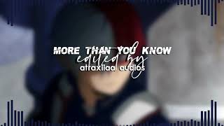 more than you know audio edit