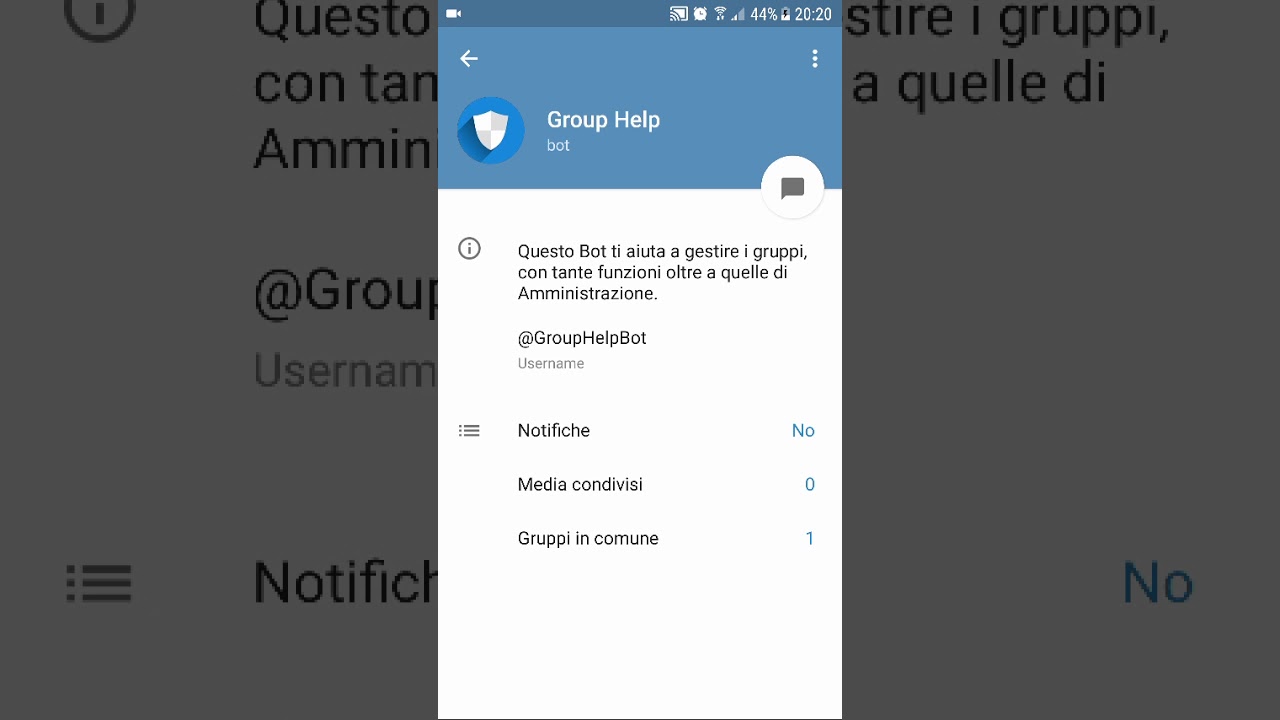 Aggiungere un bot telegram ad un gruppo