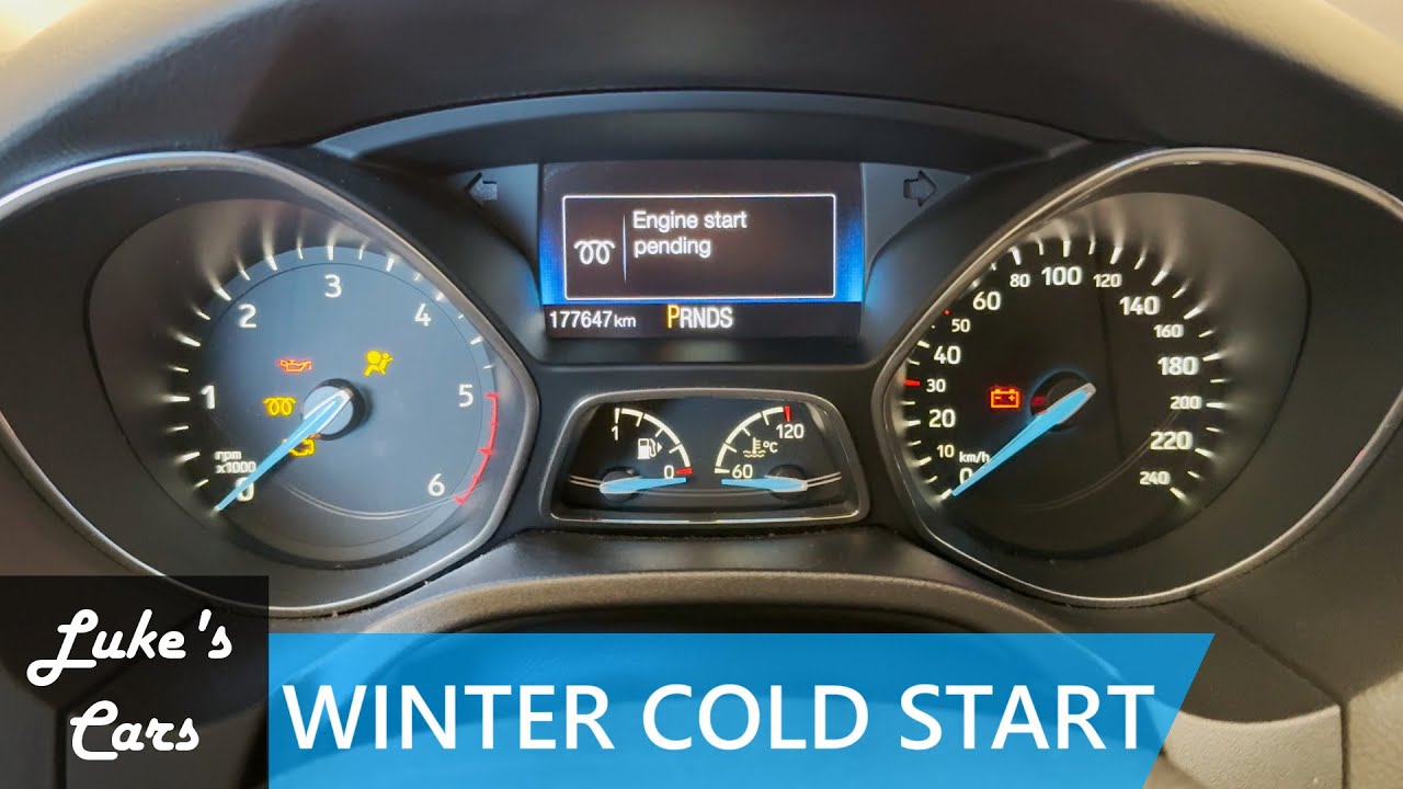 FORD Focus 2.0 TDCi 150HP Winter Cold Start -6°C From Inside [4K]
