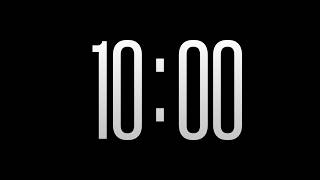 10 Minute Timer - Clean Minimal Display (No Music - Beep at End)