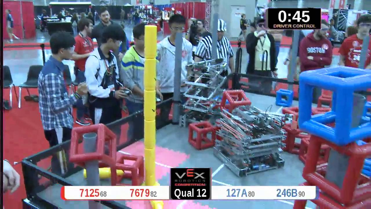 2015 VRC Engr Q12 - 7125 7679 vs 127A 246B - 55 to 49 - VEX Worlds 2015 - Engineering Division